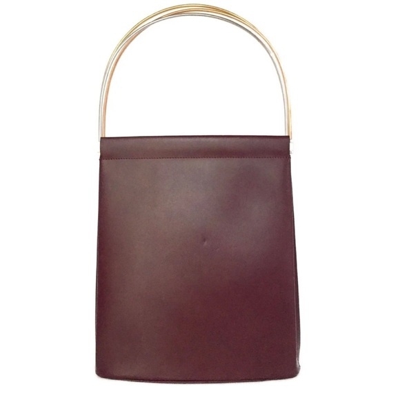Cartier Handbags - Authentic Cartier Trinity Leather Hand Bag Bordeaux